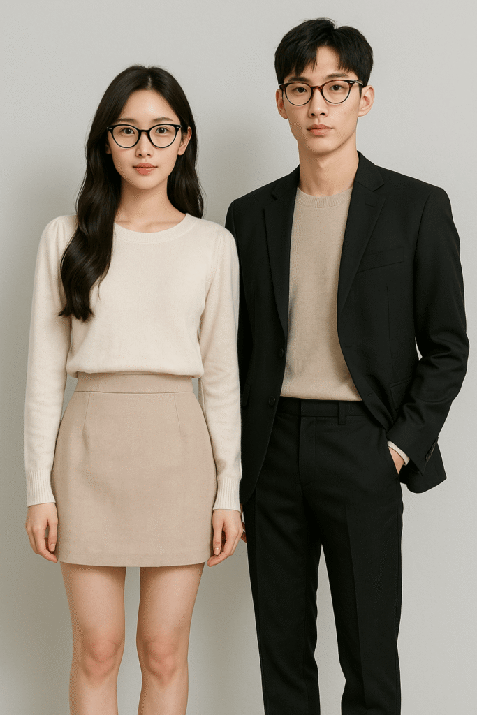 phối đồ với kính mắt mèo