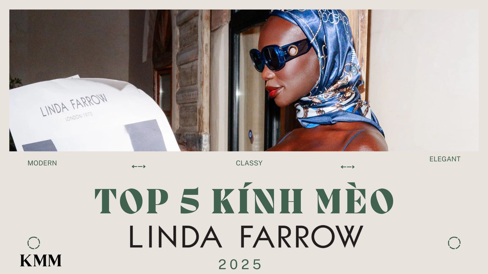 kính mắt mèo Linda Farrow 2025