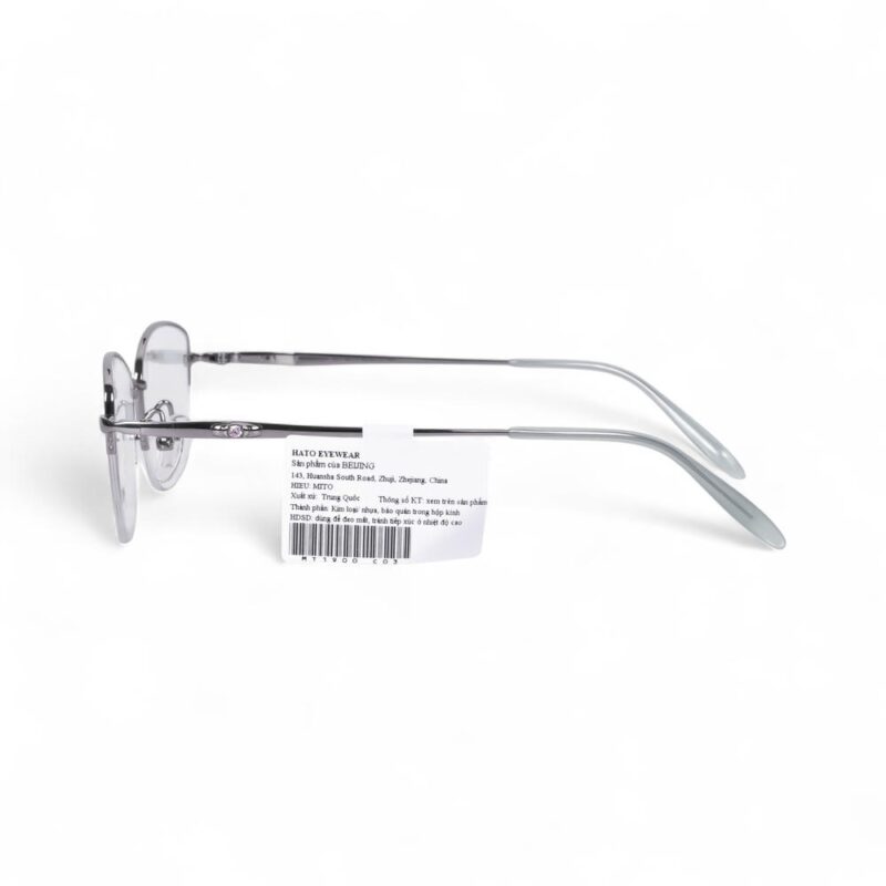 Gọng Kính Nửa Khung Mito MT1900 Mắt Mèo Titanium – Tem Chính Hãng 101 - Ảnh 7
