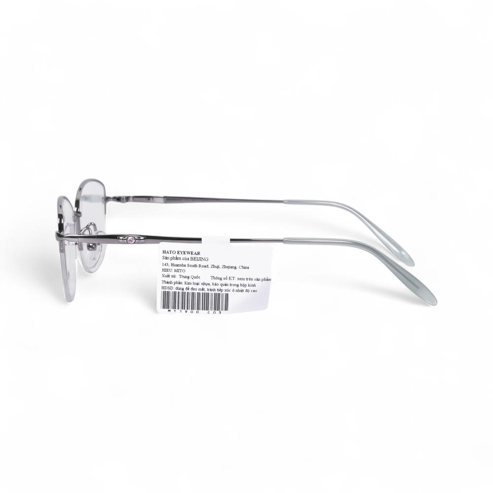 Gọng Kính Nửa Khung Mito MT1900 Mắt Mèo Titanium – Tem Chính Hãng 101 - Ảnh 7